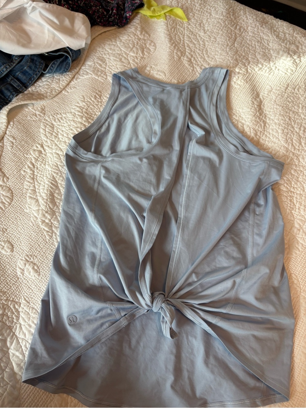 lululemon athletica Light Blue Tie-Back Racerback Tank